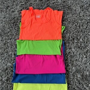 Under Armour Women's Neon Tank Tops - Orange, Lime, Hot Pink, Blue, Yellow